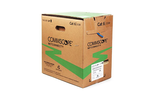 1427254-6 COMMSCOPE/AMP Copper Cable, category 6, 4 pair, UTP, CM rated, 23 AWG, 305 m RIB, blue