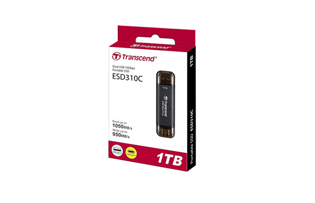 SSD External 1TB ESD310C Portable Transcend USB-10Gbps (TS1TESD310C) - 1