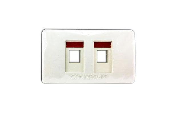 COMMSCOPE/AMP (272378-2) Faceplate Kit, AS. Style,Shutter,2P,Icon - 1