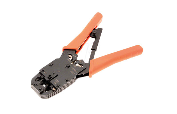 Alantek Modular Crimp Tool for RJ45/RJ11 Plug, Ratchet Type (302-092R45-R000) - 1