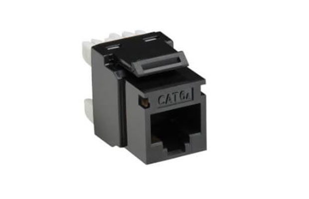 Alantek Cat6 Unshielded Slim Line 180° Dual IDC Jack, Black (302-2QX618-BLAB) - 1