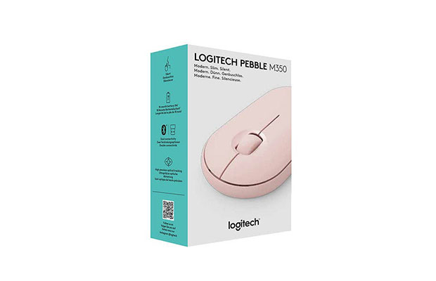 Logitech Pebble M350 Wireless Mouse - Rose (910-005601)