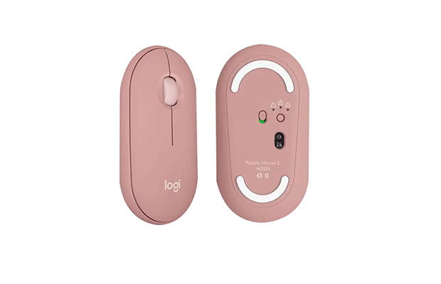 Logitech Pebble Mouse 2 M350s Modern Slim, Silent Bluetooth Mouse -Tonal Rose (910-006987) - 3