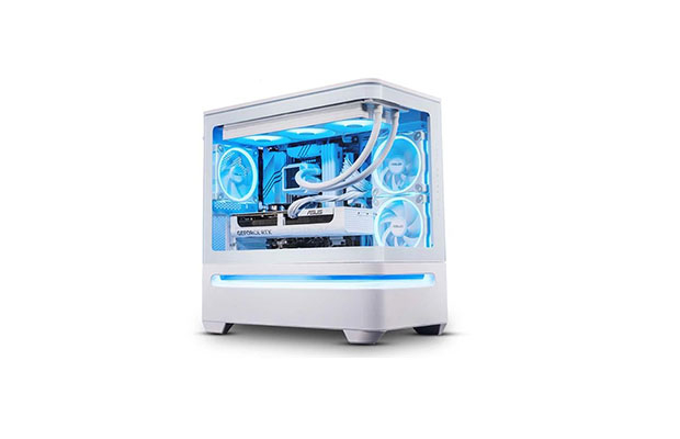 Asus Prime AP202 ARGB WHITE mATX Case with Curved Glass Panel - 1
