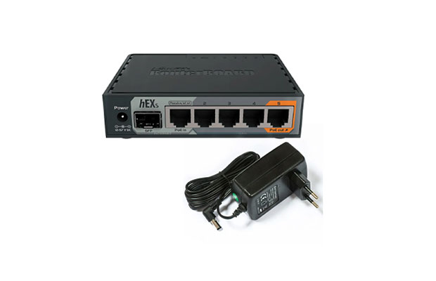 Mikrotik Router hEX S (RB760iGS) 5xGigabite LAN, 1xSFP port Router - 3