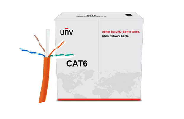 Uniview 305m UTP Cat6 Network Cable, Orange color (CAB-LC3100B-E-IN)