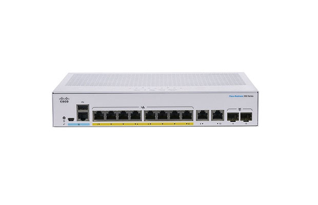 Cisco CBS350 Managed 8Port Gigabit PoE with 2x 1G Combo (CBS350-8P-2G-EU) - 1