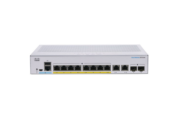 Cisco CBS350-8P-E-2G-EU Managed Switch 8-Port GE, PoE, Ext PS, 2x1G Combo