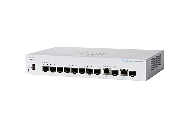 Cisco CBS350-8S-E-2G-EU Managed Switch 8-Port SFP, Ext PS, 2x1G Combo