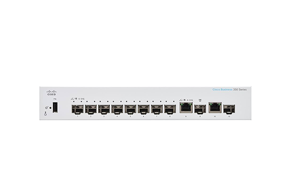 Cisco CBS350-8S-E-2G-EU Managed Switch 8-Port SFP, Ext PS, 2x1G Combo
