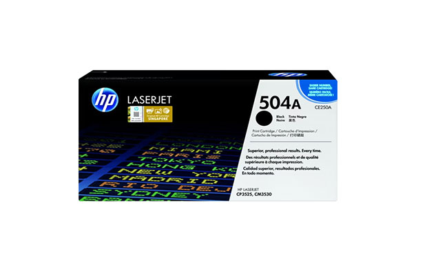 Toner Cartridge HP Laser 504A (CE250A) Original Black for (CP3525/CM3530) ~5,000Pages - 1