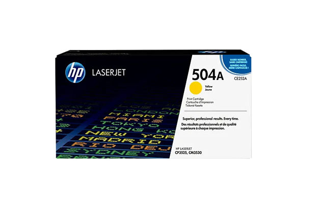 Toner Cartridge HP Laser 504A (CE252A) Original Yellow for (CP3525/CM3530) ~7,000Pages. - 1