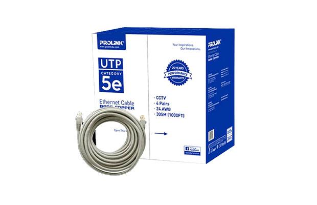 Cable Network UTP Prolink (Cate5e-Grey) color-enhanced cable (1Box=305m) 0.511mm Original - 1