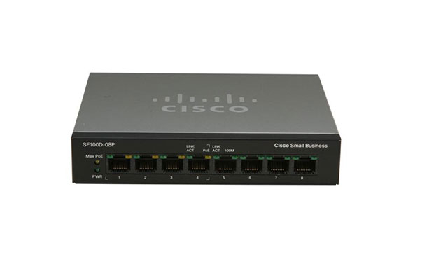 Cisco SF100D-08P-EU 8-Port Desktop PoE 10/100 Unmanaged Switch - 2