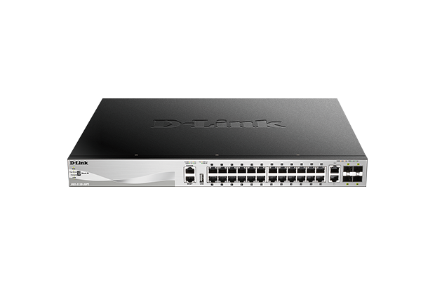 D-Link DGS-3130-30PS 30-Port Lite Layer3 Stackable Managed PoE Switch