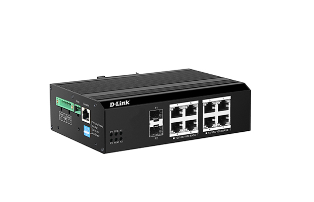 D-Link DIS-F2010PS-E 10-port Gigabit Layer 2 Managed Industrial 250m PoE Switch (outdoor)