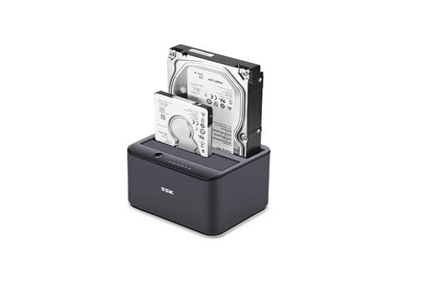 SSK HDD Box (DK108) Two 2.5/3.5 inch SATA I/II/III HDD/SSD, USB3.0 - 3