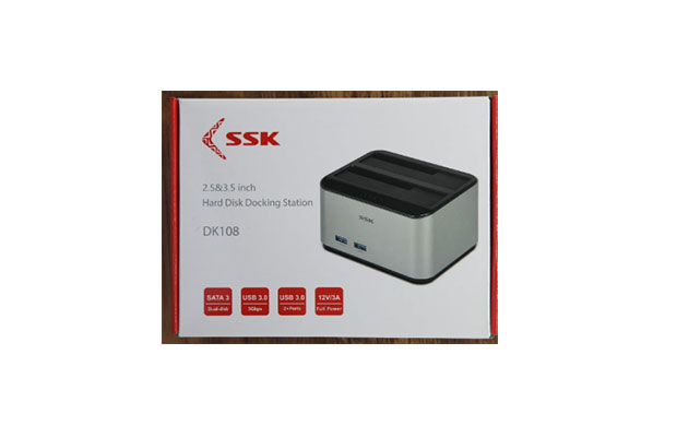 SSK HDD Box (DK108) Two 2.5/3.5 inch SATA I/II/III HDD/SSD, USB3.0 - 4