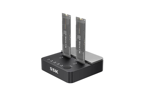 SSK HDD Box M.2 NVMe SSD 2-Ports Enclosure (DK201) - 1