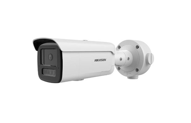 Hikvision DS-2CD3T83G2-LISU/SL 8MP AcuSense Strobe Light and Audible Warning Fixed Bullet Network Camera - 1