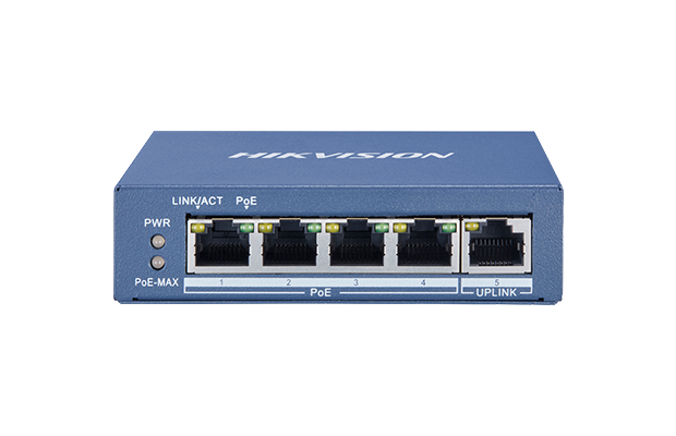 Hikvision DS-3E0505P-E 4-Port Gigabit Unmanaged POE Switch