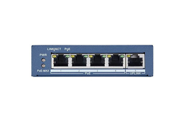 HikVision DS-3E0505P-E/M  4-Port Gigabit Unmanaged POE Switch - 3