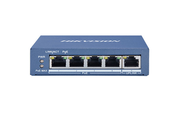 HikVision DS-3E0505P-E/M  4-Port Gigabit Unmanaged POE Switch - 1