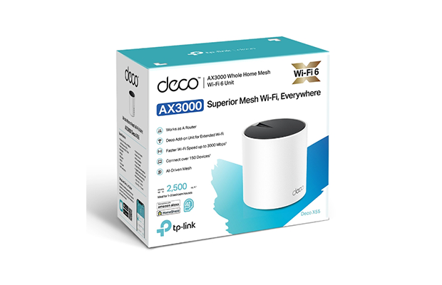 TP-Link Deco X55 AX3000 Whole Home Mesh WiFi 6 Unit (1-Pack)