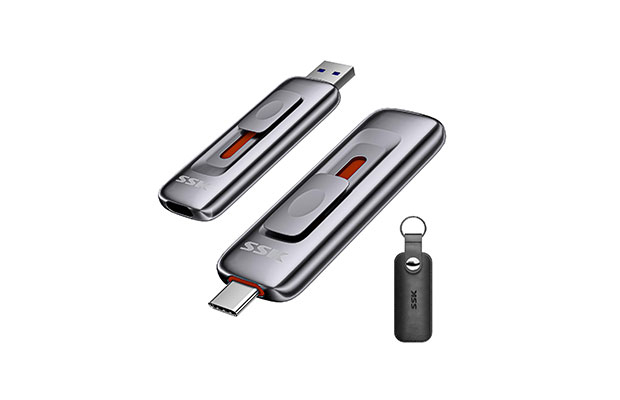 SSK External SSD SD303 256GB Type-C to USB-A Flash Drive - 2