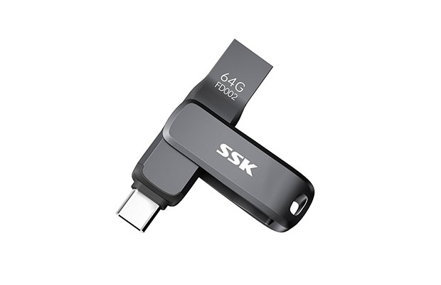 SSK FD002 64GB USB-A to USB-C USB Flash Drive - 1