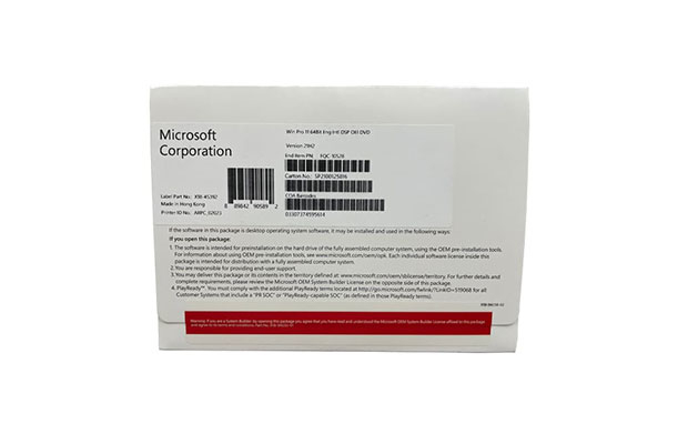 Licensed Windows 11 Pro x64 Eng Intl 1pk DSP OEI DVD (FQC-10528) - 1