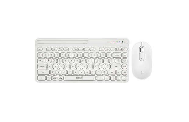 Prolink GMK-5007M Keyboard + Mouse Multi-device Mini combo WHT (Wireless +BT) Up to 3 Devices - 1