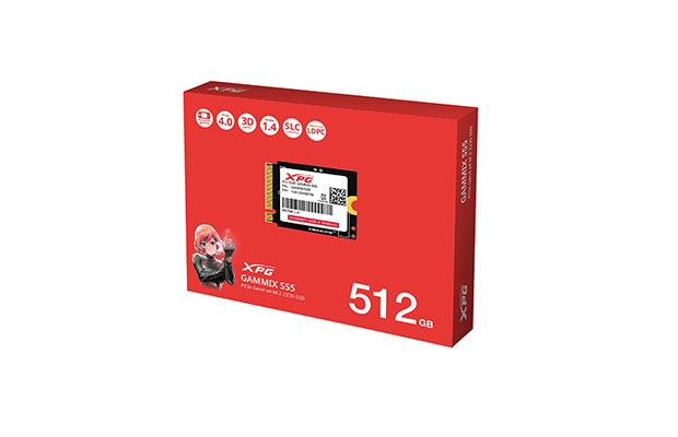 XPG SSD M.2 GAMMIX S55 512GB PCIe Gen4 x4 M.2 2230 Solid State Drive - 1