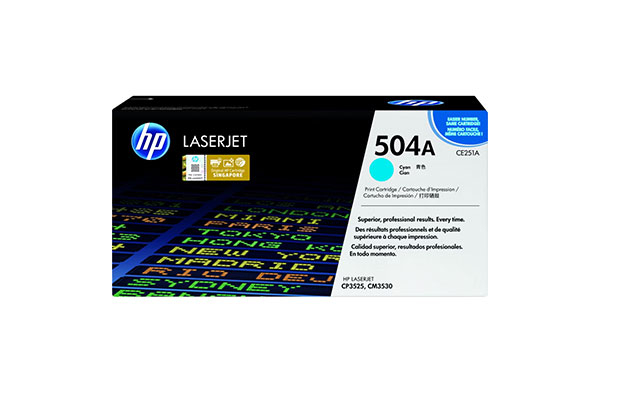 Toner Cartridge HP Laser 504A (CE251A) Original Cyan for (CP3525/CM3530) ~7,000Pages - 1