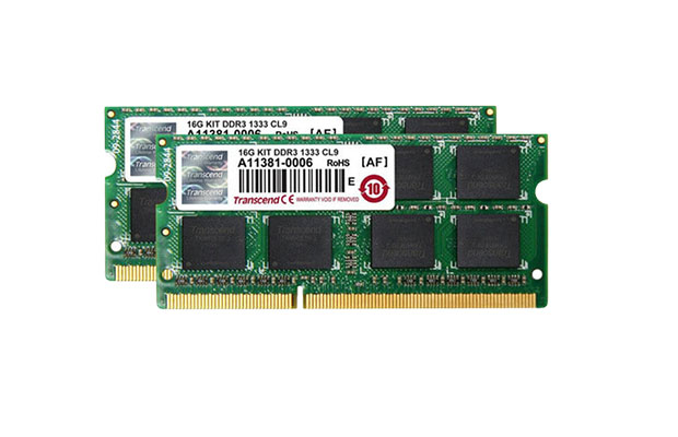 Ram 16GB DDR3 -1600Mhz SO-DIMM 2 Dual Channel Kit Transcend (JM1600KSH-16GK) (Laptop) - 1