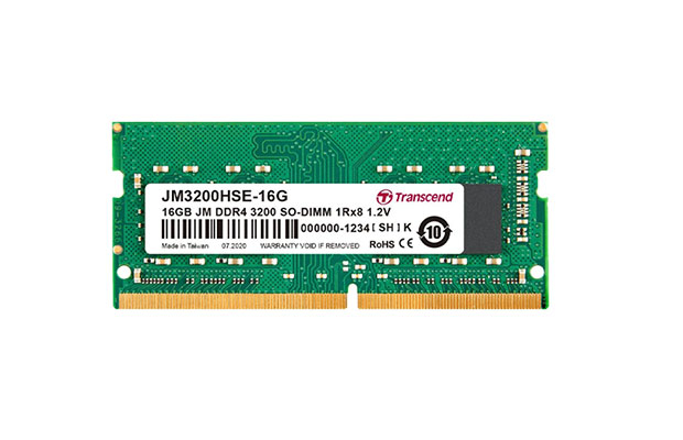 Ram 16GB JM DDR4 3200Mhz SO-DIMM Transcend (JM3200HSE-16G) 1Rx8 2Gx8 CL22 1.2V (Laptop) - 1