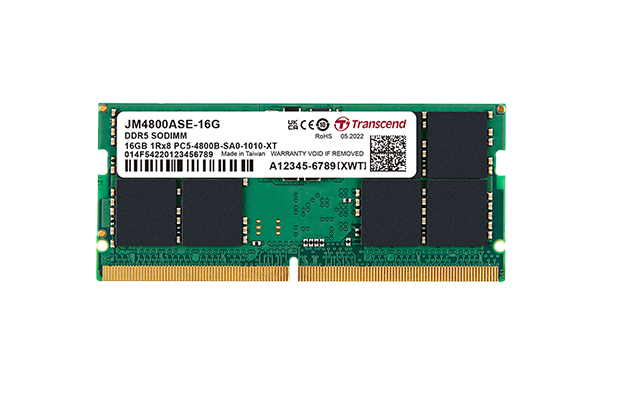 Ram Transcend 16GB JM DDR5 4800 SO-DIMM 1Rx8 2Gx8 CL40 1.1V (JM4800ASE-16G)