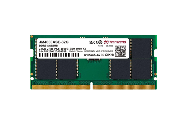 Ram 32GB JM DDR5 4800 SO-DIMM 1Rx8 2Gx8 CL40 1.1V Transcend (JM4800ASE-32G) (for Laptop)