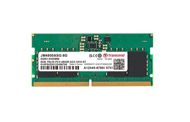 Ram 8GB JM DDR5 4800 SO-DIMM 1Rx16 1Gx16 CL40 1.1V Transcend (JM4800ASG-8G) (for laptop) - 1