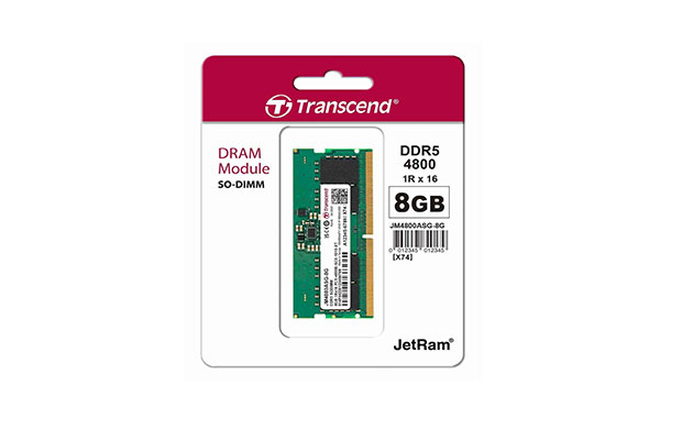 Ram 8GB JM DDR5 4800 SO-DIMM 1Rx16 1Gx16 CL40 1.1V Transcend (JM4800ASG-8G) (for laptop) - 2