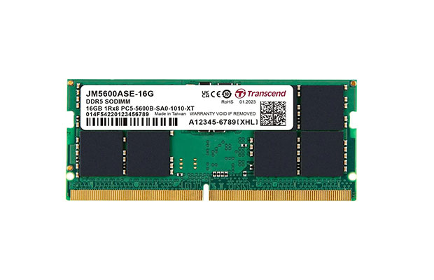 Ram 16GB JM DDR5 5600Mhz SO-DIMM Transcend (JM5600ASE-16G) 1Rx8 2Gx8 CL46 1.1V (laptop) - 1