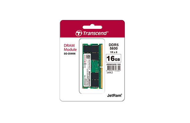 Ram 16GB JM DDR5 5600Mhz SO-DIMM Transcend (JM5600ASE-16G) 1Rx8 2Gx8 CL46 1.1V (laptop) - 2