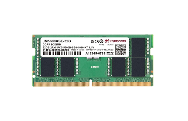 RAM 32GB JM DDR5 5600 SO-DIMM Transcend 2Rx8 2Gx8 CL46 1.1V (JM5600ASE-32G)
