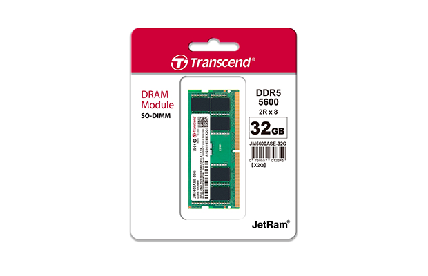 RAM 32GB JM DDR5 5600 SO-DIMM Transcend 2Rx8 2Gx8 CL46 1.1V (JM5600ASE-32G)