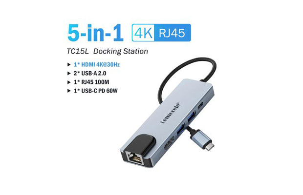 Lemorele TC15L USB-C Hub 5-in-1 Multiport Adapter - 2
