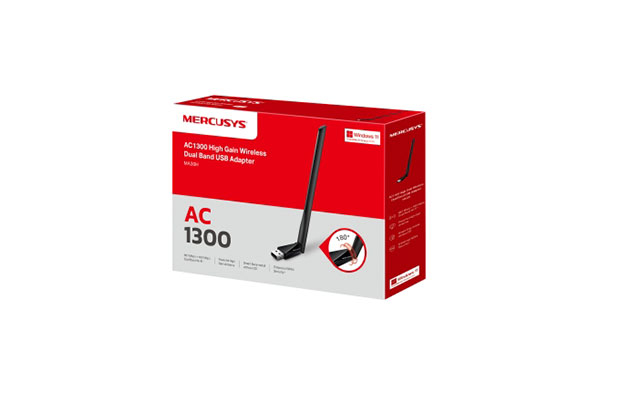 Mercusys MA30H AC1300 High Gain Wireless Dual Band USB Adapter - 2