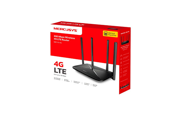 Mercusys MB115-4G 300Mbps Wireless N 4G LTE Router - 4