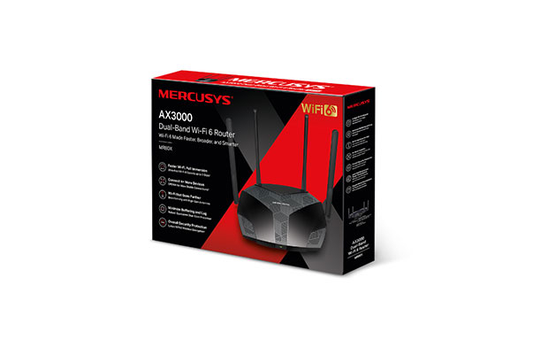 Mercusys MR80X AX3000 Dual-Band Wi-Fi 6 Router - 3