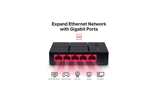 Mercusys MS105G 5-Port 10/100/1000 Mbps Desktop Switch - 2
