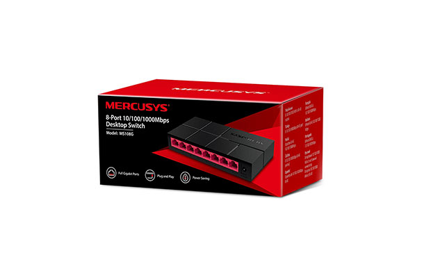 Mercusys MS108G 8-Port 10/100/1000 Mbps Desktop Switch - 3